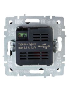 Розетка BRITE USB A+C 18Вт РЮ11-1-БрШ механизм шампань IEK BR-U22-018-K37 — изображение 8