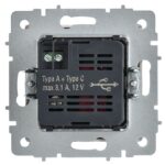 Розетка BRITE РЮ11-1-БрАБ 18Вт USB A+C механизм арктич. бел. IEK BR-U22-018-K91 — изображение 3