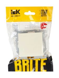 Выключатель 1-кл. СП BRITE ВС10-1-0-БрКр 10А механизм беж. IEK BR-V10-0-10-K10 — изображение 5
