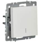 Выключатель 1-кл. СП BRITE ВС10-1-1-БрБ 10А с индик. механизм бел. IEK BR-V10-1-10-K01 — изображение 4