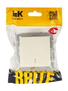Выключатель 1-кл. СП BRITE ВС10-1-1-БрКр 10А с индик. механизм беж. IEK BR-V10-1-10-K10 — изображение 5