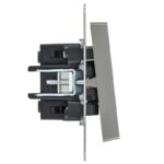 Выключатель 1-кл. СП BRITE ВС10-1-1-БрС 10А с индик. механизм сталь IEK BR-V10-1-10-K46 — изображение 3