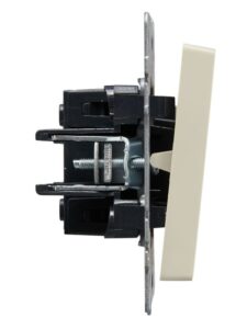 Выключатель проходной 1-кл. СП BRITE ВС10-1-6-БрКр 10А механизм беж. IEK BR-V12-0-10-K10 — изображение 2