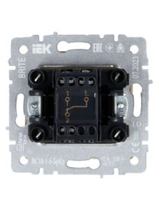 Выключатель проходной 1-кл. СП BRITE ВС10-1-6-БрКр 10А механизм беж. IEK BR-V12-0-10-K10 — изображение 4