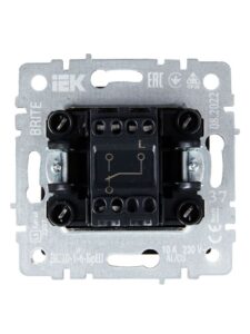 Выключатель проходной 1-кл. СП BRITE ВС10-1-6-БрШ 10А механизм шампань IEK BR-V12-0-10-K37 — изображение 4