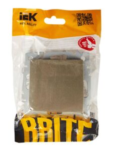Выключатель проходной 1-кл. СП BRITE ВС10-1-6-БрШ 10А механизм шампань IEK BR-V12-0-10-K37 — изображение 5