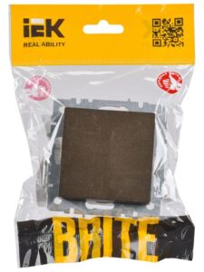 Выключатель проходной 1-кл. СП BRITE ВС10-1-6-БрТБ 10А механизм бронза IEK BR-V12-0-10-K45 — изображение 5