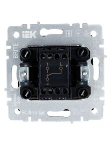 Выключатель проходной 1-кл. СП BRITE ВС10-1-6-БрС 10А механизм сталь IEK BR-V12-0-10-K46 — изображение 4