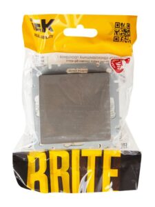 Выключатель проходной 1-кл. СП BRITE ВС10-1-6-БрС 10А механизм сталь IEK BR-V12-0-10-K46 — изображение 5