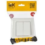 Выключатель 2-кл. СП BRITE ВСР10-2-0-БрБ 10А в сборе бел. IEK BR-V20-0-10-K01-F — изображение 6