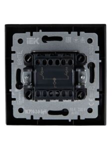 Выключатель 2-кл. СП BRITE ВСР10-2-0-БрЧ 10А в сборе черн. IEK BR-V20-0-10-K02-F — изображение 4