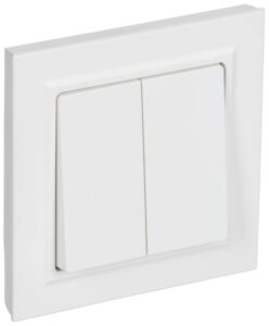 Выключатель 2-кл. СП BRITE ВСР10-2-0-БрАБ 10А в сборе арктич. бел. IEK BR-V20-0-10-K91-F