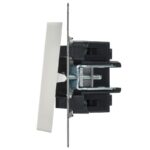Выключатель 2-кл. СП BRITE ВС10-2-1-БрБ 10А с индик. механизм бел. IEK BR-V20-1-10-K01 — изображение 3