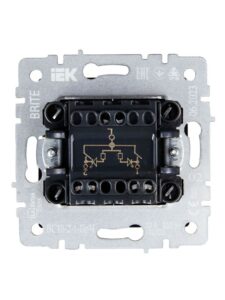 Выключатель 2-кл. СП BRITE ВС10-2-1-БрЧ 10А с индик. механизм черн. IEK BR-V20-1-10-K02 — изображение 4