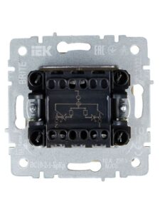 Выключатель 2-кл. СП BRITE ВС10-2-1-БрКр 10А с индик. механизм беж. IEK BR-V20-1-10-K10 — изображение 4