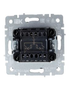 Выключатель 2-кл. СП BRITE ВС10-2-1-БрМ 10А с индик. механизм маренго IEK BR-V20-1-10-K35 — изображение 4