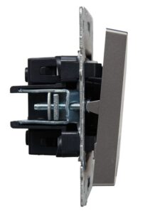 Выключатель 2-кл. СП BRITE ВС10-2-1-БрС 10А с индик. механизм сталь IEK BR-V20-1-10-K46 — изображение 7