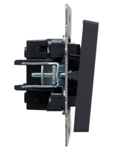 Выключатель 2-кл. СП BRITE ВС10-2-1-БрГ 10А с индик. механизм графит IEK BR-V20-1-10-K53 — изображение 2