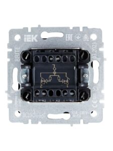 Выключатель 2-кл. СП BRITE ВС10-2-1-БрГ 10А с индик. механизм графит IEK BR-V20-1-10-K53 — изображение 4
