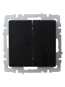 Выключатель проходной 2-кл. СП BRITE ВС10-2-6-БрЧ 10А механизм черн. IEK BR-V22-0-10-K02 — изображение 2