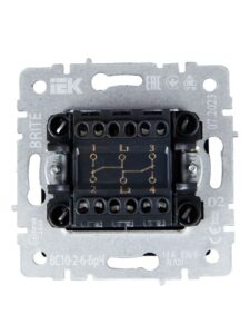 Выключатель проходной 2-кл. СП BRITE ВС10-2-6-БрЧ 10А механизм черн. IEK BR-V22-0-10-K02 — изображение 4
