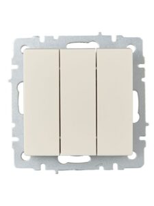 Выключатель 3-кл. СП BRITE ВС10-3-0-БрКр 10А механизм беж. IEK BR-V30-0-10-K10 — изображение 6