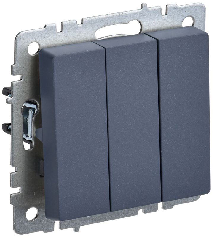 BR-V30-0-10-K35_1.jpeg Выключатель 3-кл. СП BRITE ВС10-3-0-БрМ 10А механизм маренго IEK BR-V30-0-10-K35 — изображение 1