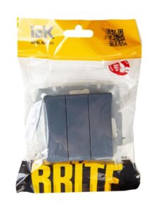 Выключатель 3-кл. СП BRITE ВС10-3-0-БрМ 10А механизм маренго IEK BR-V30-0-10-K35 — изображение 5