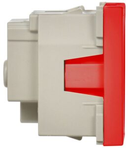 Розетка 1-м 2мод. РКС-20-32-П-К 45х45 с заземл. красн. PRIMER IEK CKK-40D-RSZK2-K04-K — изображение 5