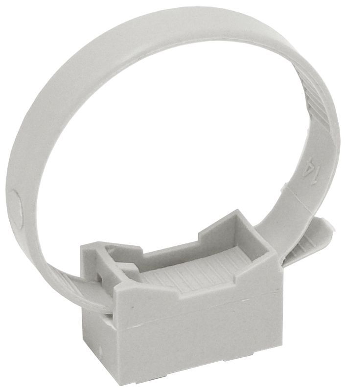 CTA10MP-CFF132-K41-100_1.jpeg Держатель хомутный для труб со стяжкой CFF1 d16-32 сер. ELASTA IEK CTA10MP-CFF132-K41-100 — изображение 1