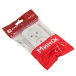 Розетка 2-м ОП Минск 10А IP20 без заземл. бел. Basic EKF EGR10-102-10 — изображение 2