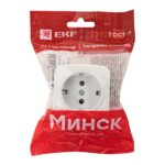 Розетка 1-м ОП Минск 16А IP20 с заземл. бел. Basic EKF EGR16-028-10 — изображение 7