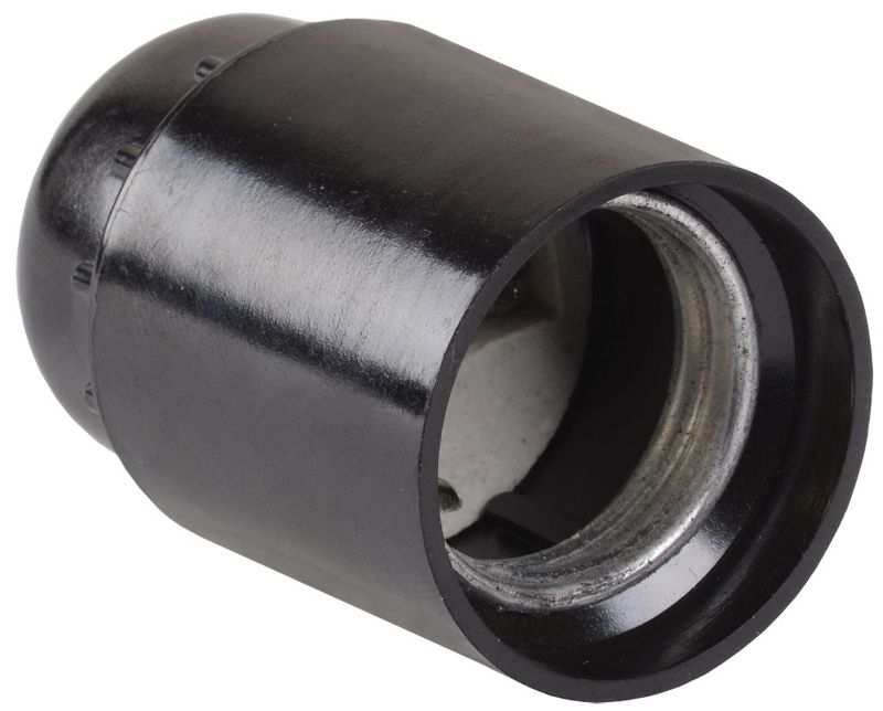 EPK10-04-02-K01_1.jpeg Патрон электрич. E27 Пкб27-04-К01 подвесной карболит. черн. (инд. упак.) IEK EPK10-04-02-K01 — изображение 1