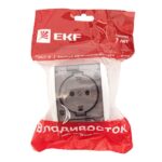 Розетка 1-м ОП Владивосток 16А IP54 с заземл. с прозр. крышкой бел. EKF EQR16-029-30-54-T — изображение 3