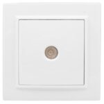 Розетка телевизионная TV 1-м СП Минск 5-862МГц 75Ом бел. Basic EKF ERA00-027-10