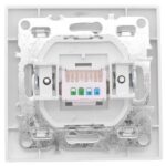 Розетка компьютерная 1-м СП Минск RJ45 бел. Basic EKF ERK01-035-10 — изображение 6