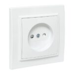 Розетка 1-м СП Минск 10А IP20 без заземл. защ. шторки бел. Basic EKF ERR10-022-100 — изображение 3