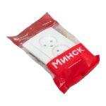 Розетка 2-м СП Минск 10А IP20 без заземл. защ. шторки бел. Basic EKF ERR10-102-100 — изображение 3