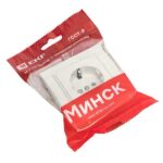Розетка 1-м СП Минск 16А IP20 с заземл. защ. шторки бел. Basic EKF ERR16-028-100 — изображение 3