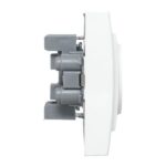 Розетка 2-м СП Минск 16А IP20 с заземл. защ. шторки бел. Basic EKF ERR16-128-100 — изображение 2