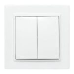 Выключатель 2-кл. СП Минск 10А IP20 бел. Basic EKF ERV10-023-10