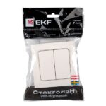Выключатель 2-кл. Стокгольм 10А бел. PROxima EKF EXV10-023-10 — изображение 2