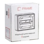 Щиток настенный Фрейм (FRAME) ЩРн-п-8 8 мод. с тонированной дверцей с 2 шинами PEN на 6 и 8 отверст. бел. DKC F08W1WD — изображение 4