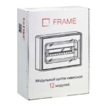 Щиток настенный Фрейм (FRAME) ЩРн-п-12 12мод. с тонированной дверцей с 2 шин PEN на 8+6 отверст. бел. DKC F12W1WD — изображение 4