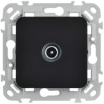 Розетка телевизионная проходная СП FLITE РТВм-1-1-2-ФлЧ тип M экранир. механизм черн. IEK FI-A13-P-K02 — изображение 4