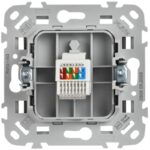 Розетка компьютерная СП FLITE РК5е-1-0-ФлЧ RJ45 кат.5E UTP механизм черн. IEK FI-K12-1-K02 — изображение 5