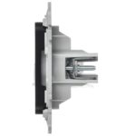 Розетка компьютерная СП FLITE РК5е-1-0-ФлЧ RJ45 кат.5E UTP механизм черн. IEK FI-K12-1-K02 — изображение 2