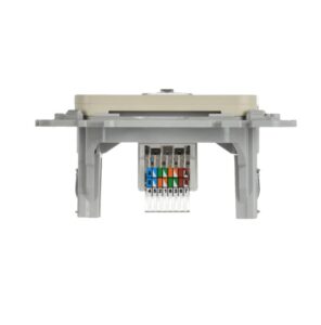 Розетка компьютерная СП FLITE РК5е-1-0-ФлСл RJ45 кат.5E UTP механизм сливочный IEK FI-K12-1-K86 — изображение 5