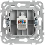 Розетка компьютерная СП FLITE РК6-1-0-ФлБ RJ45 кат.6 UTP механизм бел. IEK FI-K12-2-K01 — изображение 2