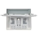 Розетка СП FLITE РСшкр11-1-44-ФлС 16А IP44 с заземл. с защ. шторками и крышкой безвинтовое крепление механизм сер. IEK FI-R16-16-1-44-K03 — изображение 4